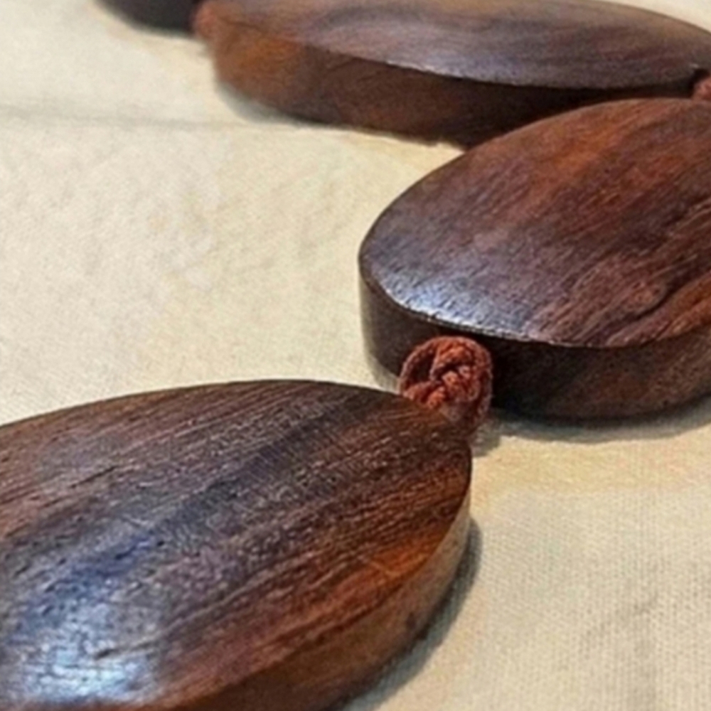 Vintage Wood Infinity Necklace - Picture 3 of 10